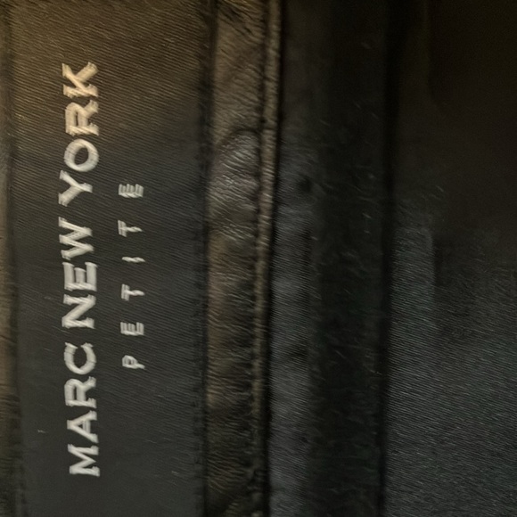 MARC New York petite, women’s, black, medium weight 100% leather jacket. PM - Picture 2 of 13